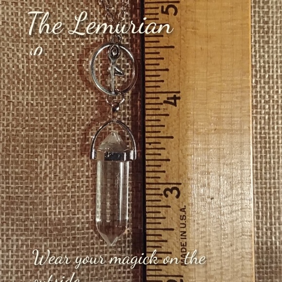 Natural Clear Quartz Chakra Boho Gypsy Necklace - Picture 6 of 6